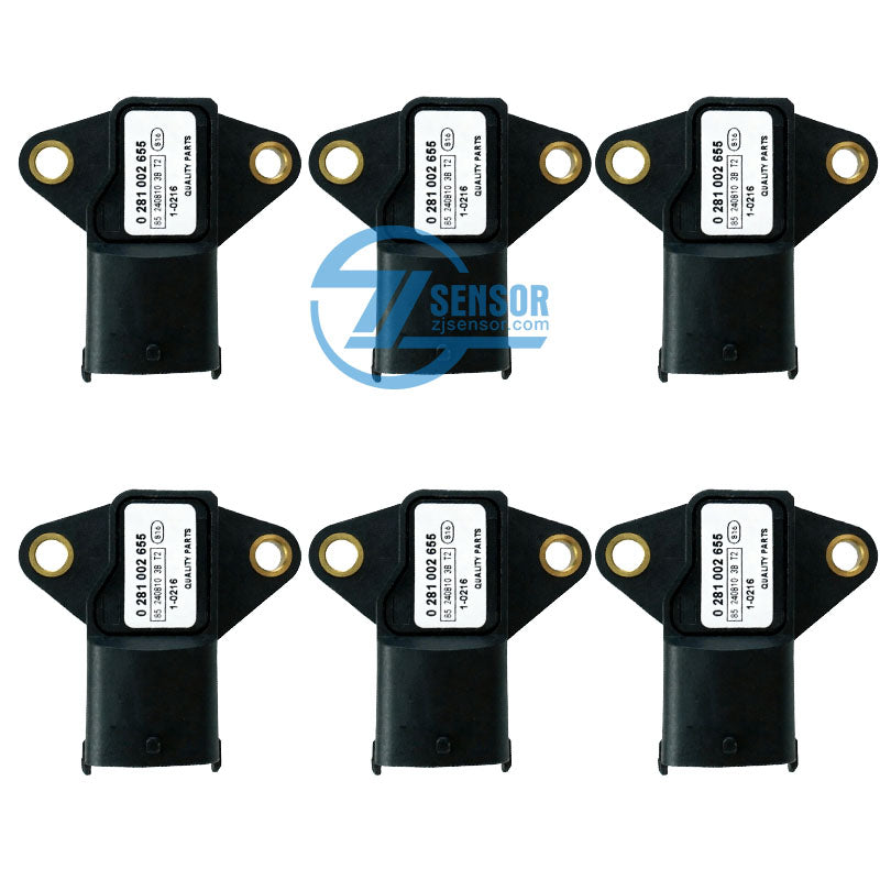 Intake Air Manifold Absolute Boost Pressure MAP Sensor Sender 0281002655 For Man TGA TGL TGX TGS TGM 6-Pcs