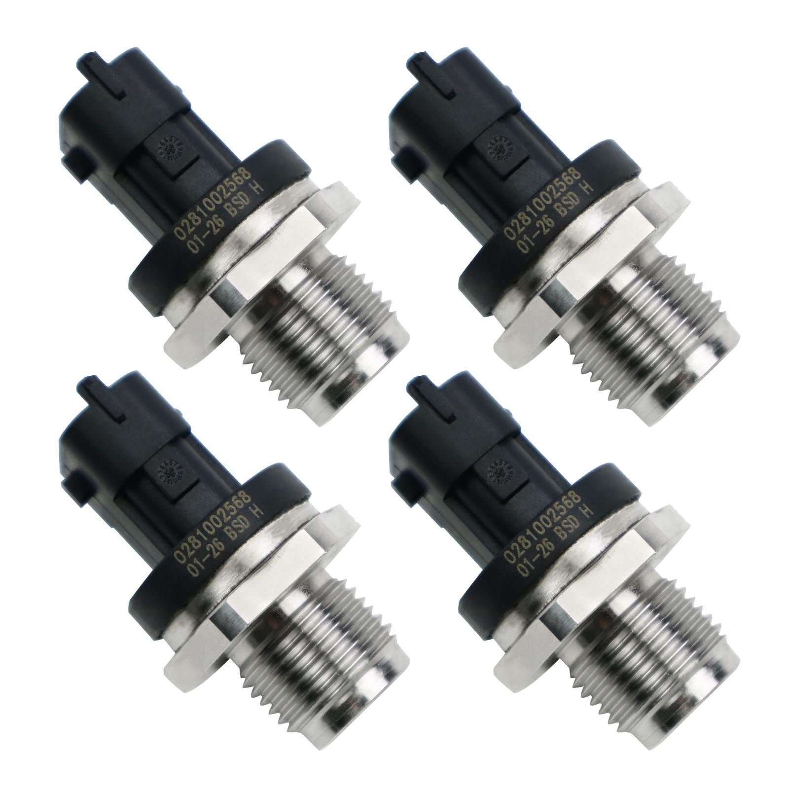 0281002568 common rail Fuel Rail Pressure Sensor for Hyundai kia 4-Pcs