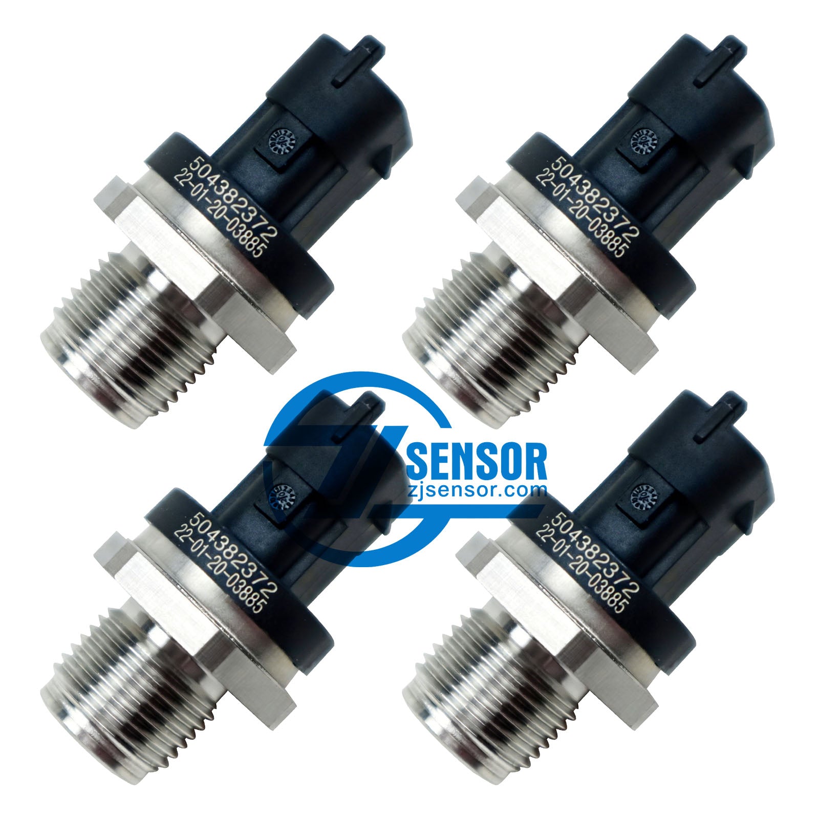 1800Bar High Pressure Common Rail System Fuel Rail Pressure Sensor 0281006158 For IVECO DAF MAN 4-Pcs