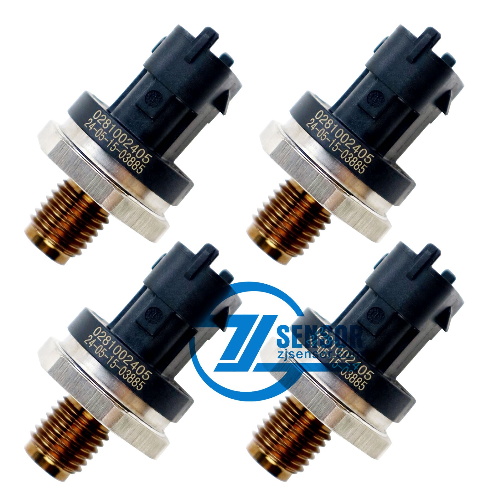 Fuel Common Rail System Pressure Sensor 0281002405 For Renault IVECO BMW 4-Pcs