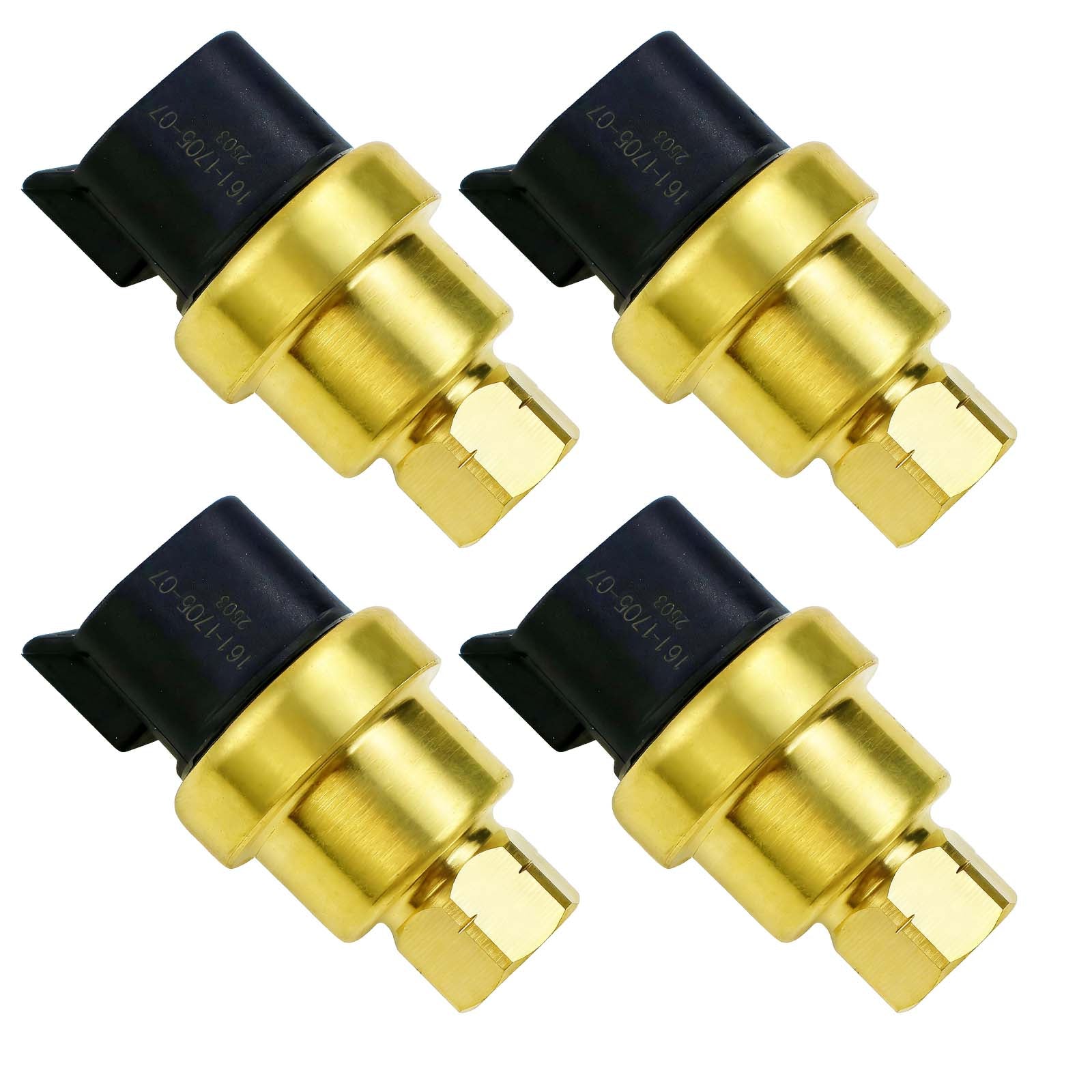 Auto Sensors Oil Pressure Sensor 161-1705 for CAT C7 C9 C-10 C12 C15 3126B 3126E Engine 4-Pcs