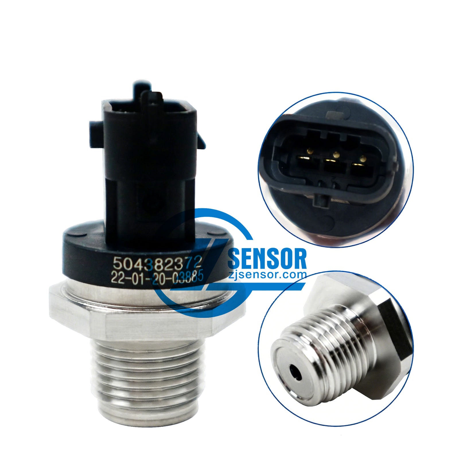 1800Bar High Pressure Common Rail System Fuel Rail Pressure Sensor 0281006158 For IVECO DAF MAN 4-Pcs