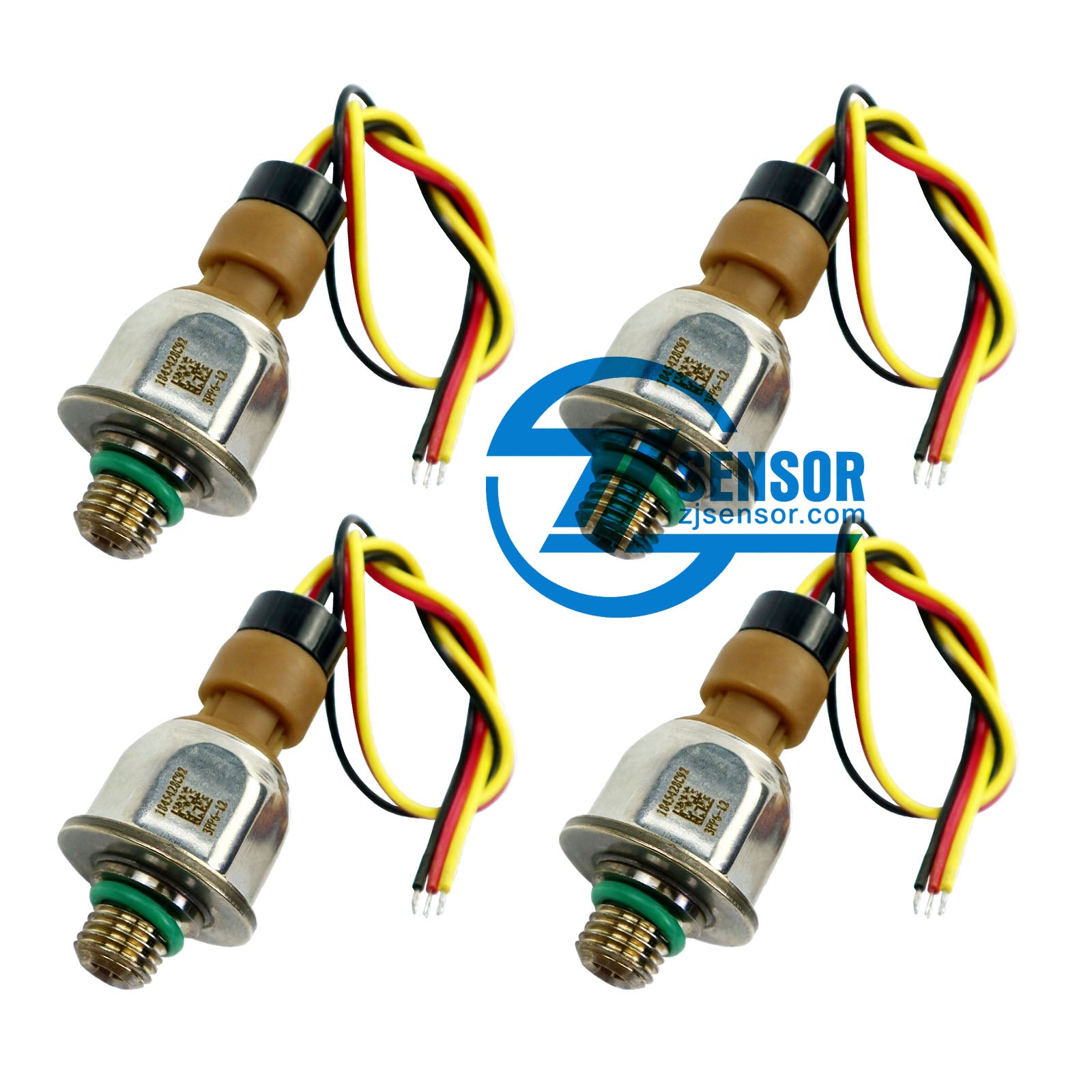 Common Rail Fuel Pressure Sensor 3PP6-12 For Ford E350 E450 F250 F350 4-Pcs