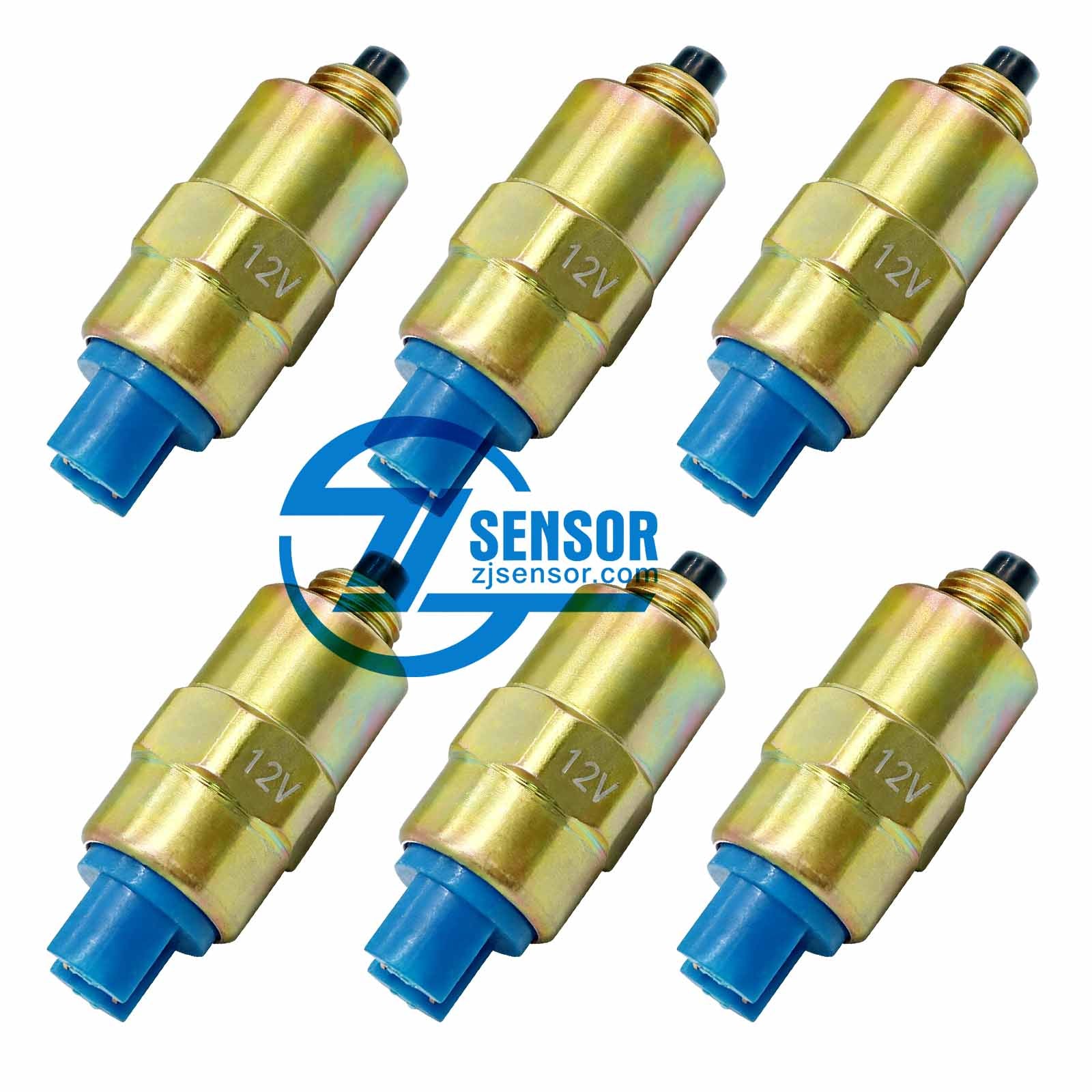For Perkins 1000 Series Engine 7167-620D 12V Shutoff Solenoid Valve 6-Pcs