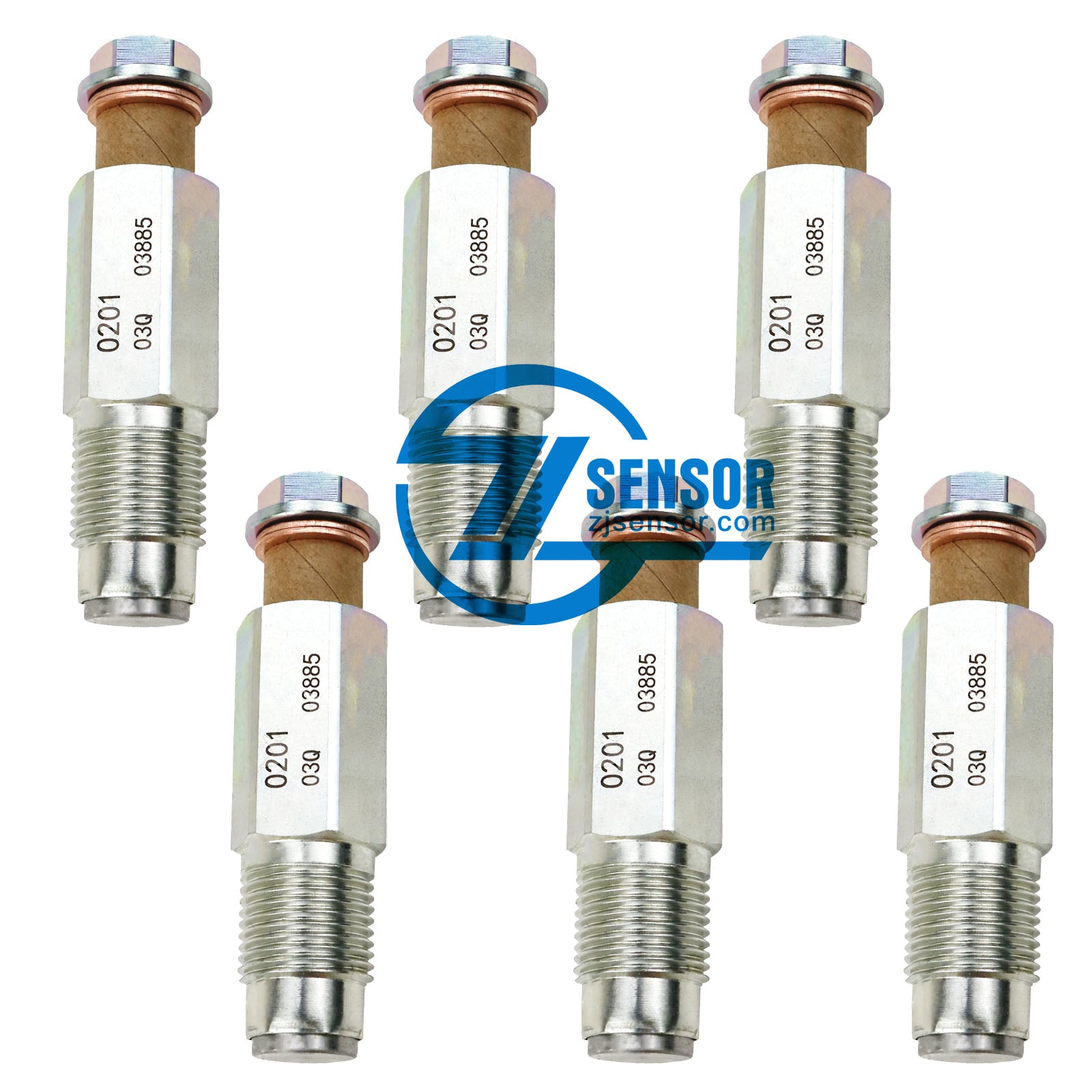 Diesel Fuel Pressure Limiter Valve Relief Valve 095420-0201 For Isuzu 4JJ1 6HK1 FRR FTR Engine 6-Pcs