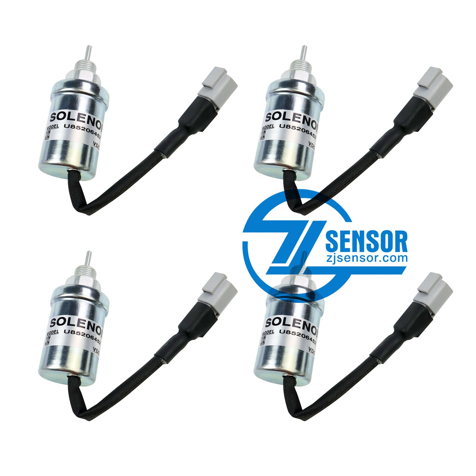 U85206452 185206452 U85206451 Fuel Shutoff Solenoid switch for Caterpillar 4-Pcs