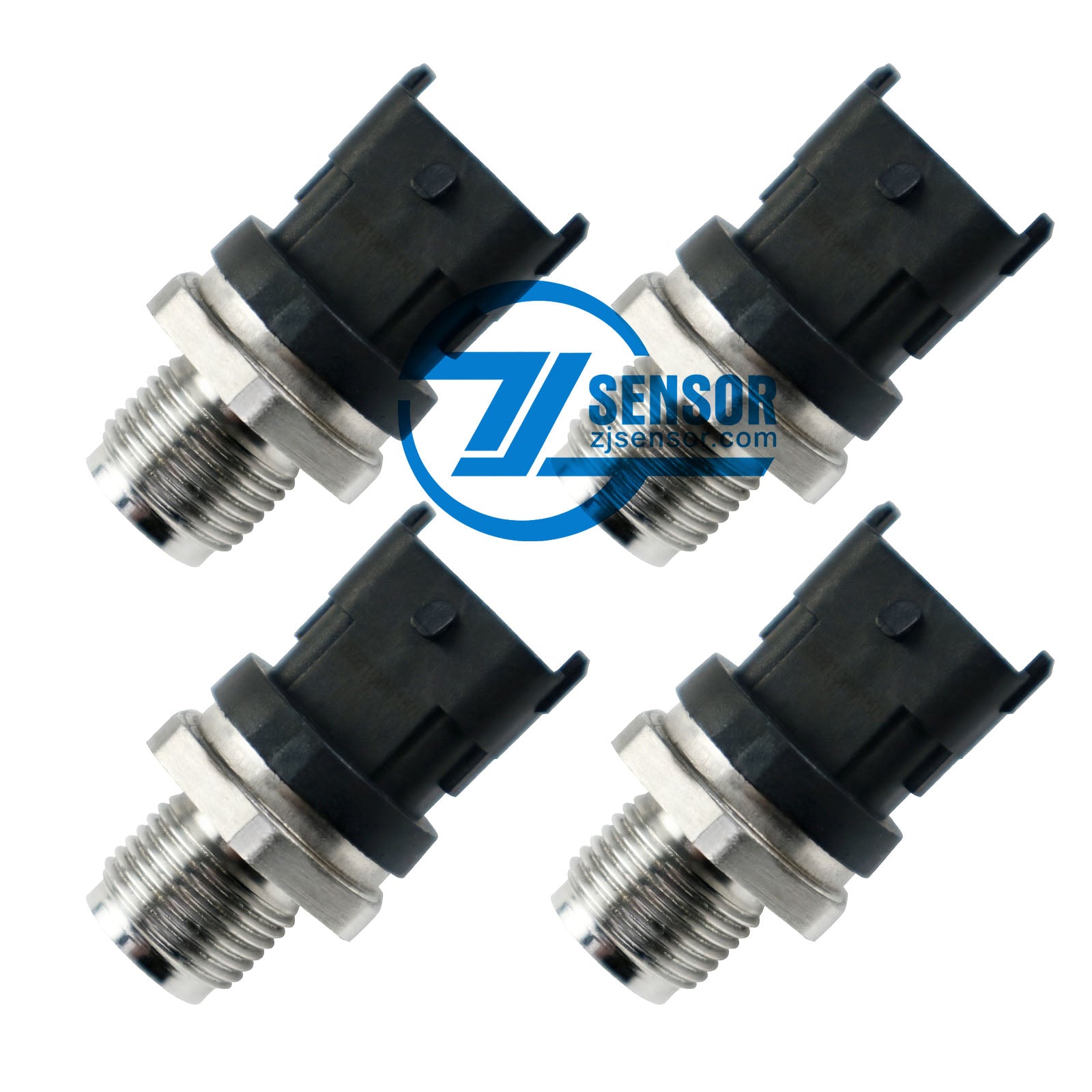 Fuel Common Rail Pressure Sensor 0281006150 For 07-12 Dodge Ram 2500 3500 4500 Diesel 6.7L 4-Pcs