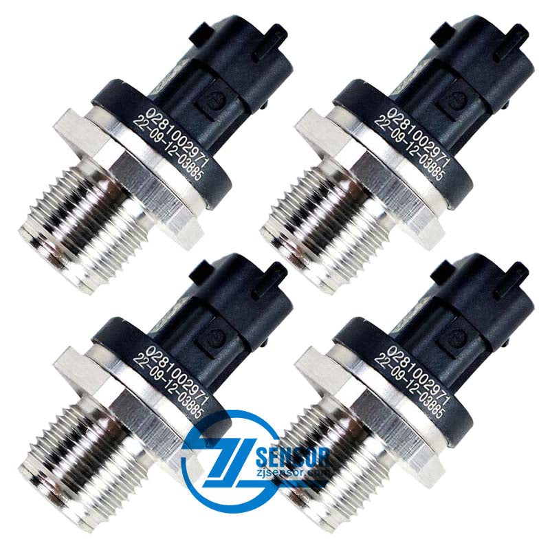 0281002971 Common Rail Pressure Sensor For Chevrolet Vehicle Parts 4 Pcs