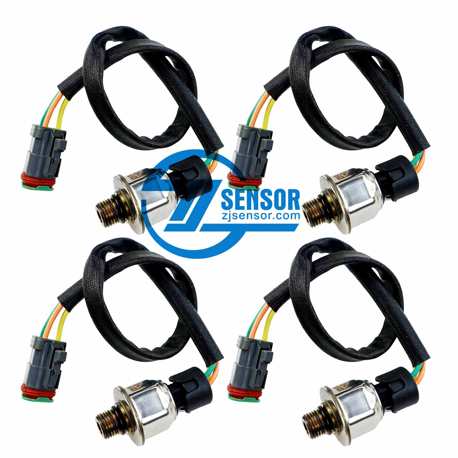 Heavy Duty Pressure Sensor Fuel Common Rail Pressure Sensor 224-4536 For Caterpillar C7 C9 Excavator Engine 4-Pcs
