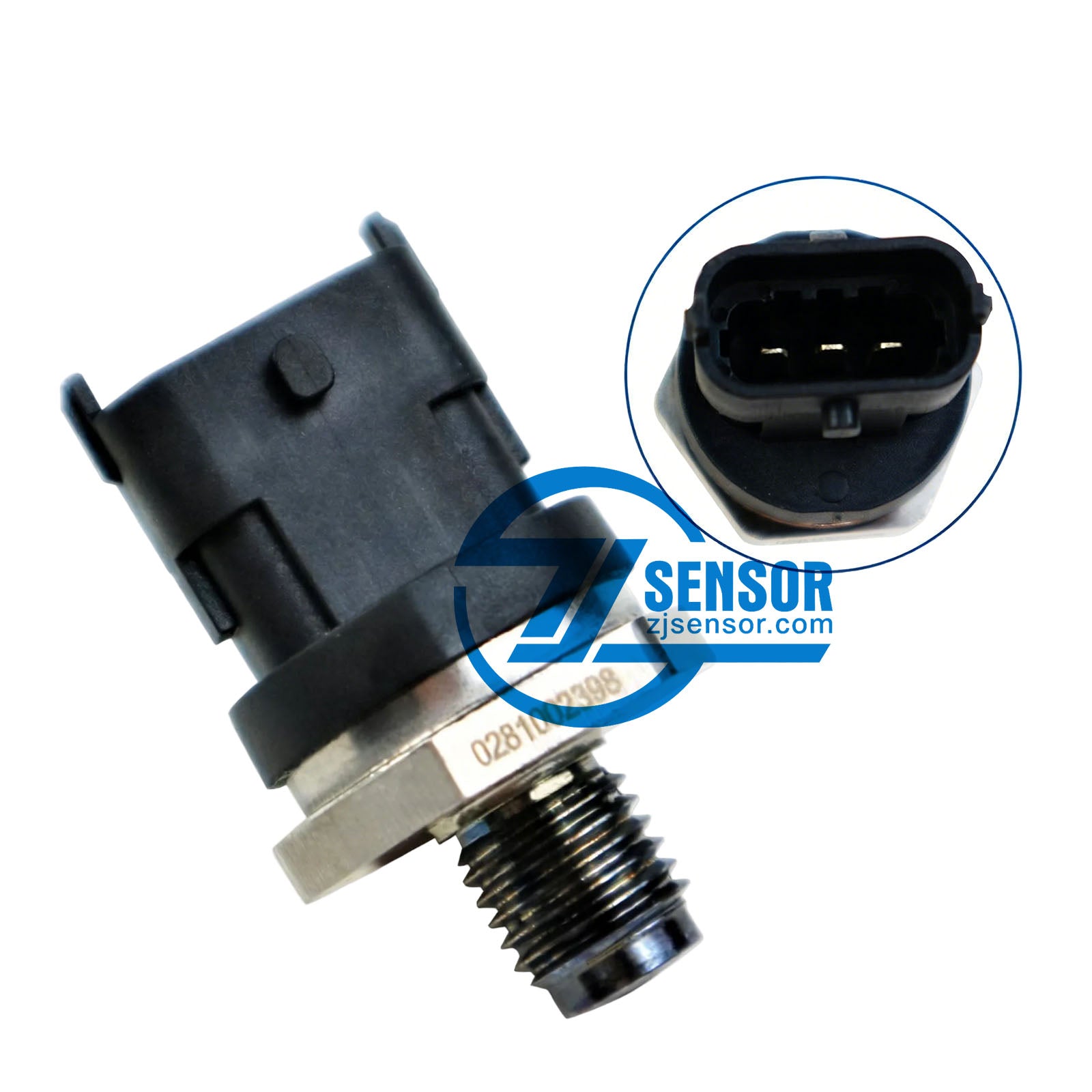 Auto Sensors Common Rail Fuel Pressure Sensor 0281002398 for 6.6L Duramax LB7 Engine 4 Pcs
