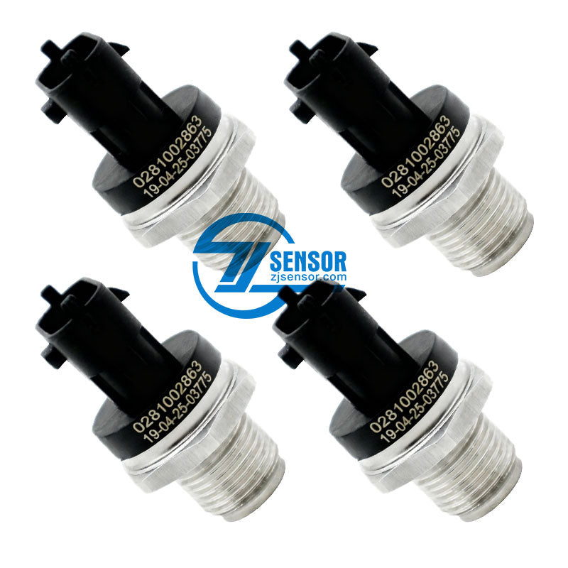 Common Rail Diesel Fuel Pressure Sensor 0281002863 31401-4A400 For Hyundai Kia 1.5 1.6 2.0 CRDi 4-Pcs
