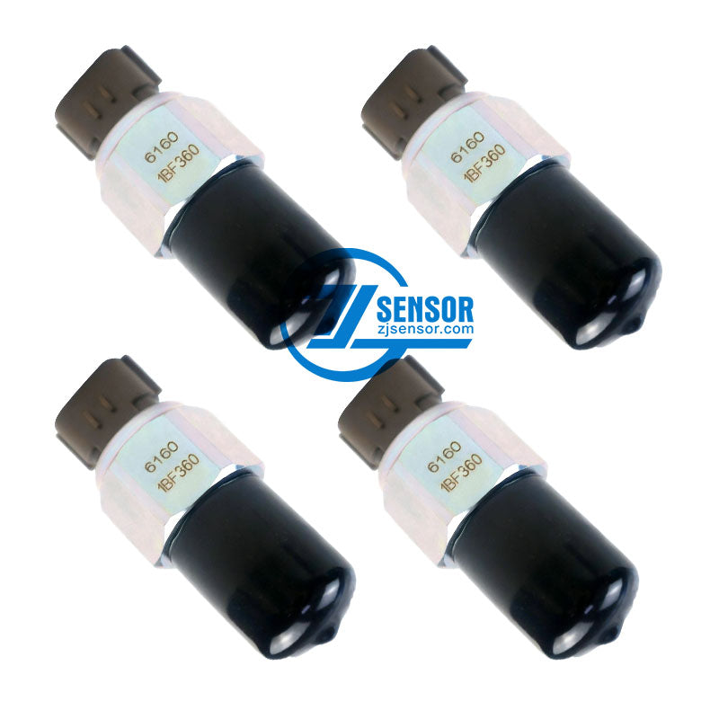 Common Rail Fuel Pressure Sensor 499000-6160 for Isuzu 4HK1 6HK1 for Nissan Navara X-trail Primera 4-Pcs